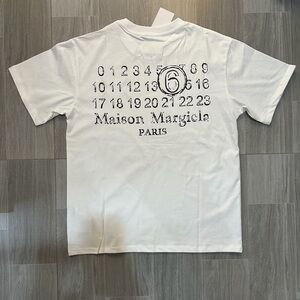 Maison Martin Margiela White Numeric Print Tee